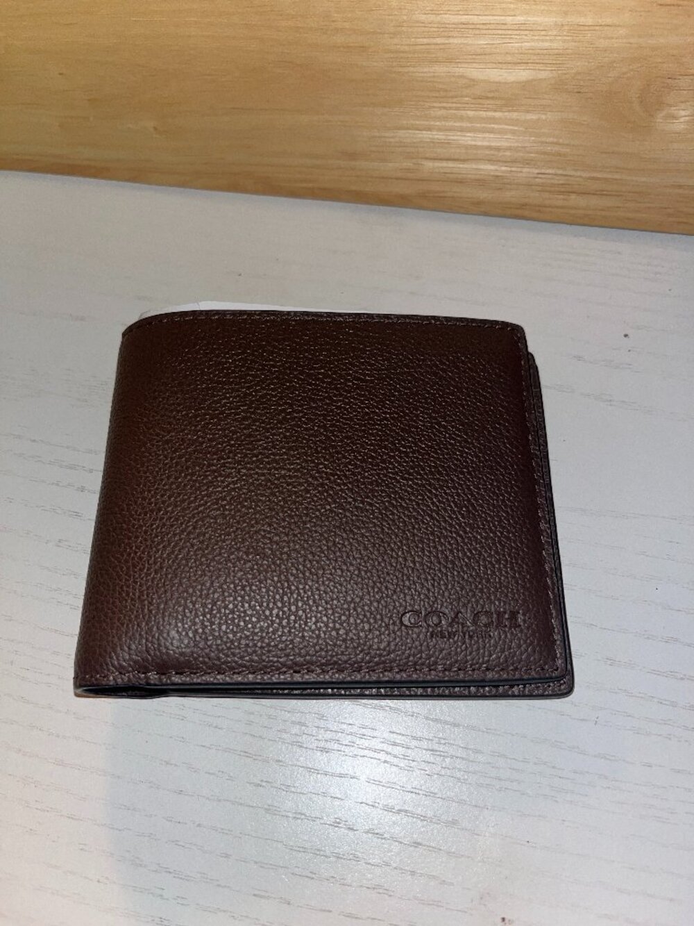 Coach CR911 Mahogany Leather 3-In-1 Sport Calf Wallet NWT Missing Insert Flap